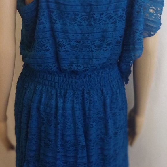 My Michele Teal Lace Short Jumpsuit - Picture 8 of 10
